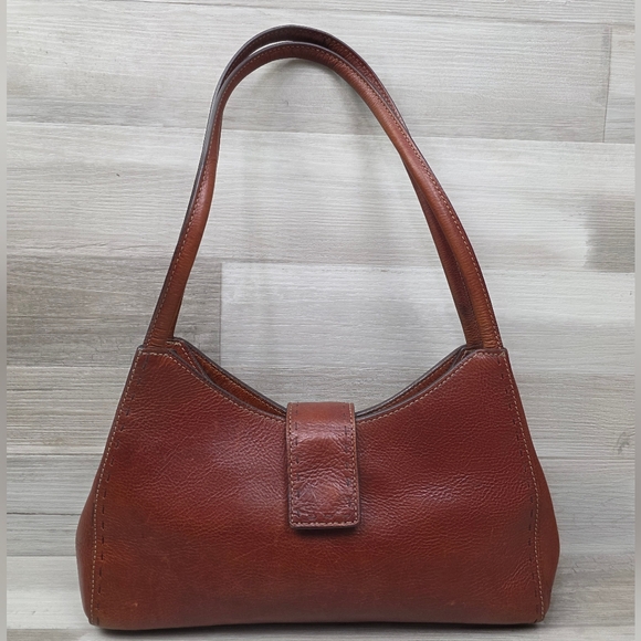 Vintage FOSSIL Red Brown Leather Shoulder Bag ZB9094 - Picture 13 of 16